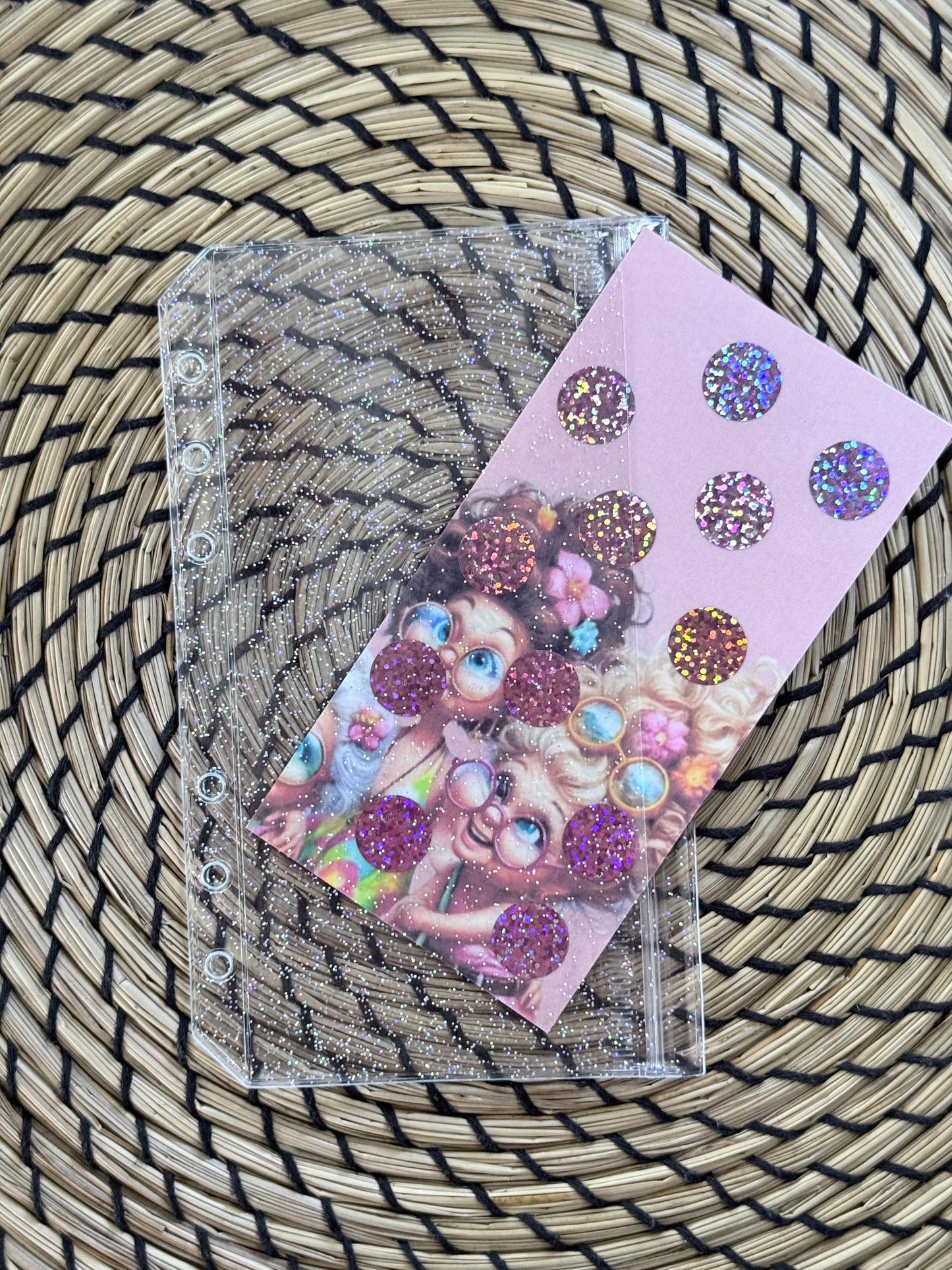 Dubbelflap zipper met glitter