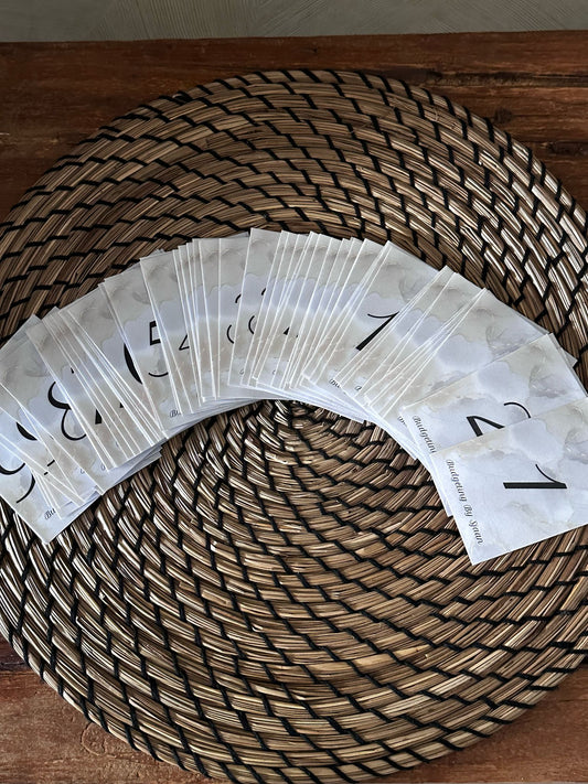 100 place holders voor 100 envelope savings challenge