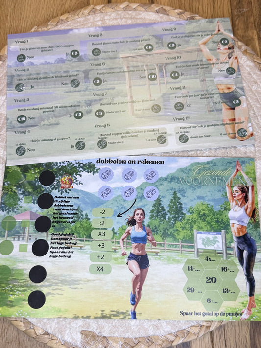 Klapkaart gezonde voornemens