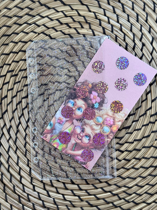 Dubbelflap zipper met glitter