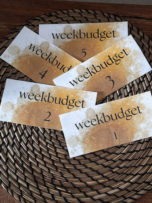 Dashboards voor Budgetbinder A6 - Weekbudget